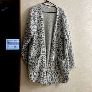 Maurices leopard print open cardigan 4X